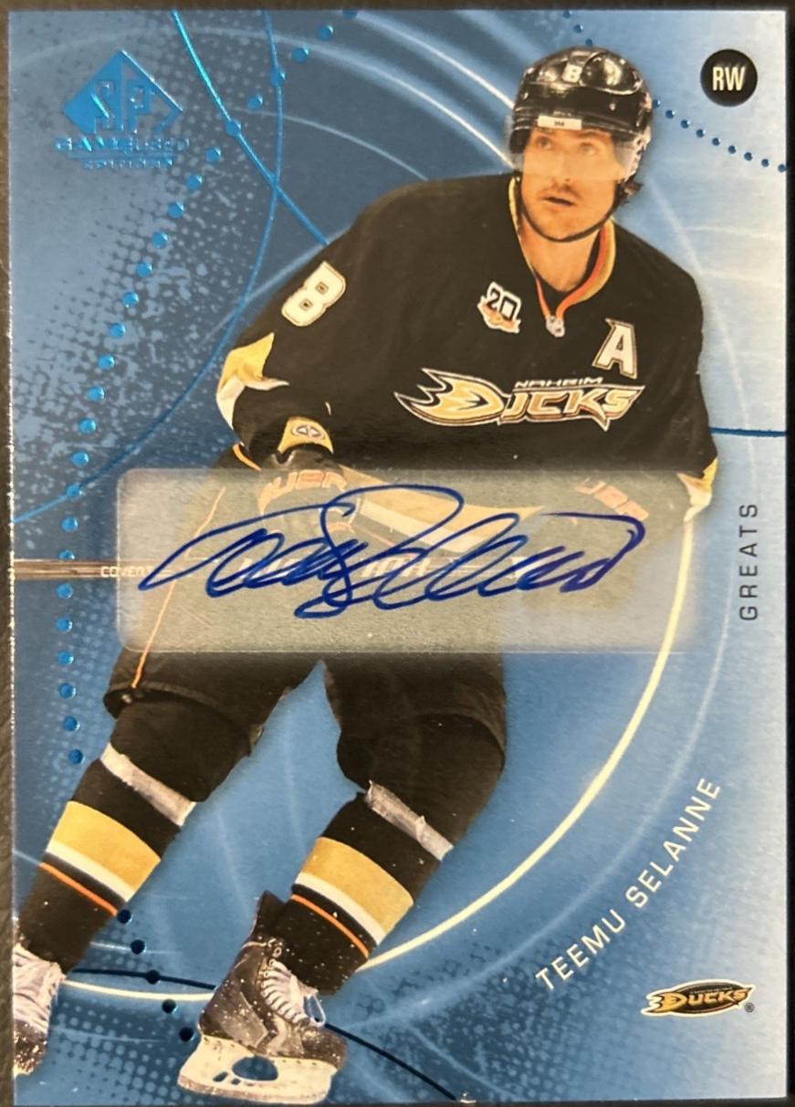 Teemu Selanne [Blue Autograph] #122