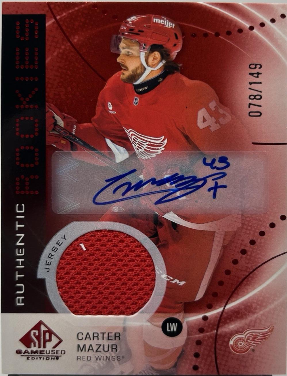 Carter Mazur [Red Autograph Jersey] #AR-CM