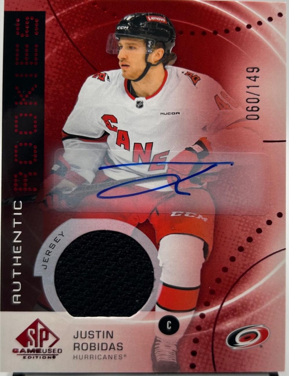 Justin Robidas [Red Autograph Jersey] #AR-JR