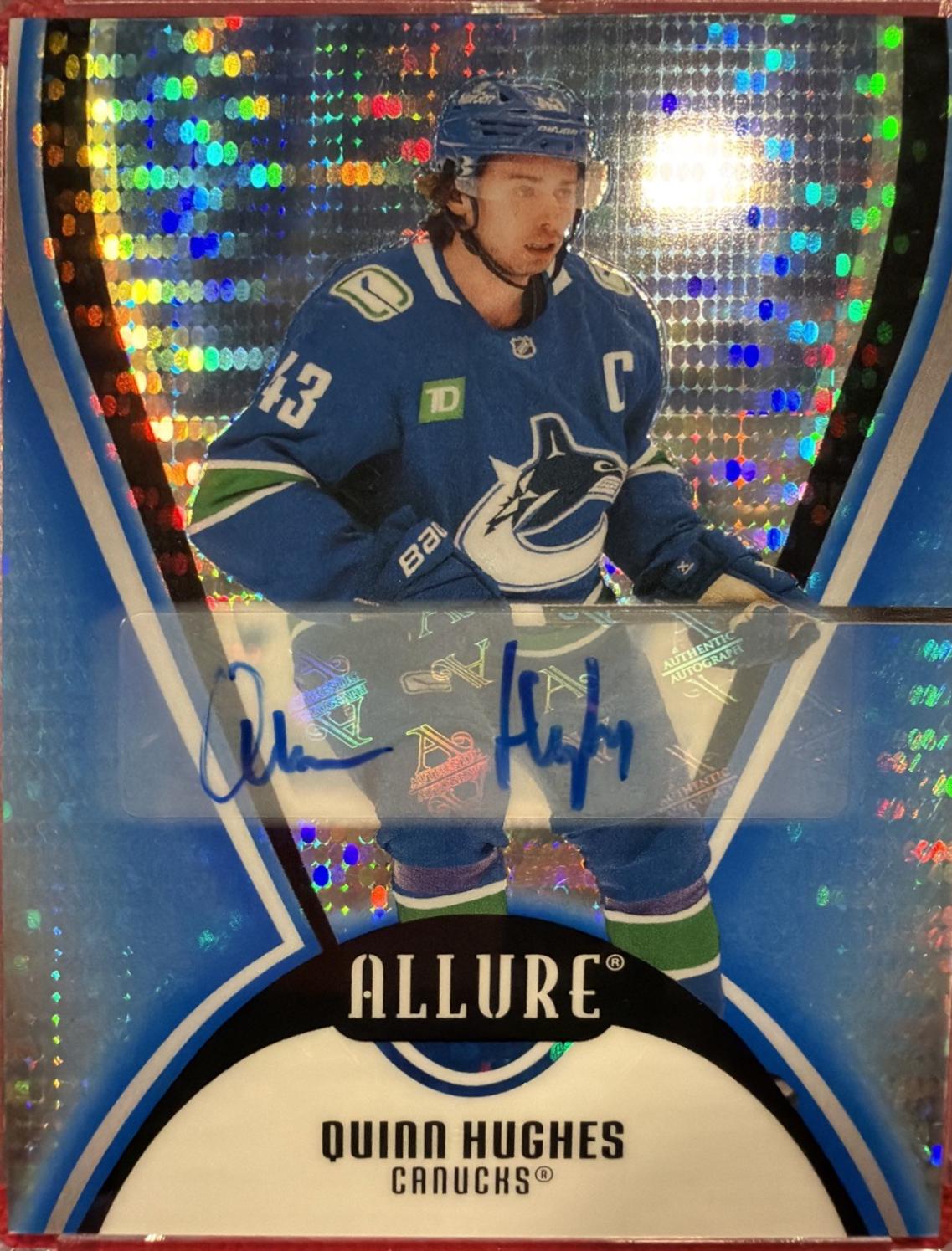 Quinn Hughes [Blue Line Autograph] #63