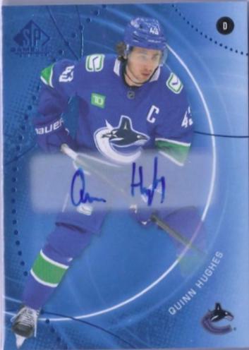 Quinn Hughes [Blue Autograph] #59