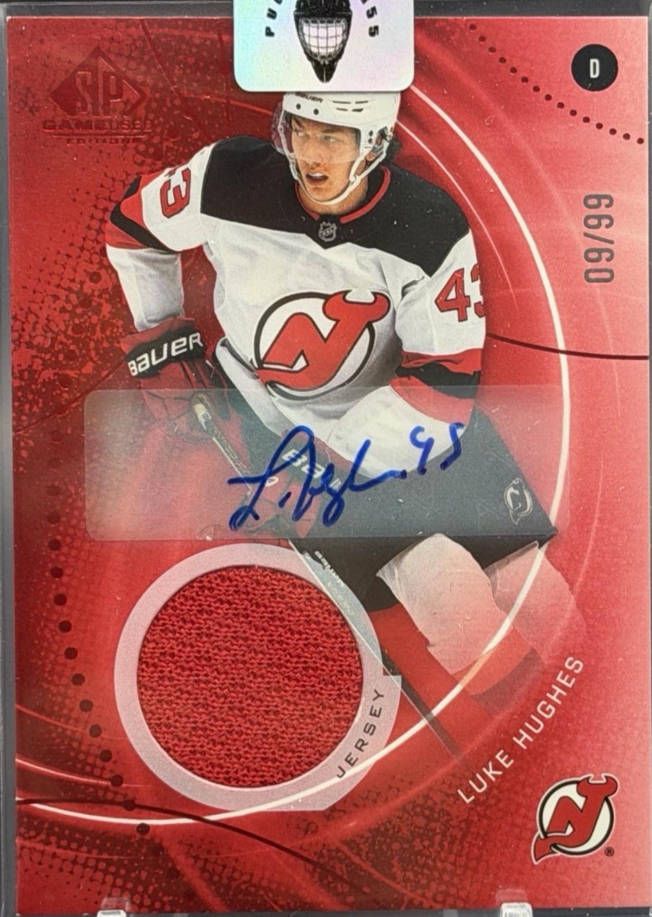 Luke Hughes [Red Auto Jersey] #159
