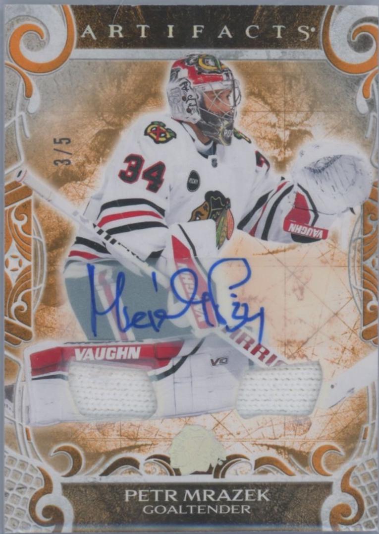 Petr Mrazek [Material Orange Autograph] #104