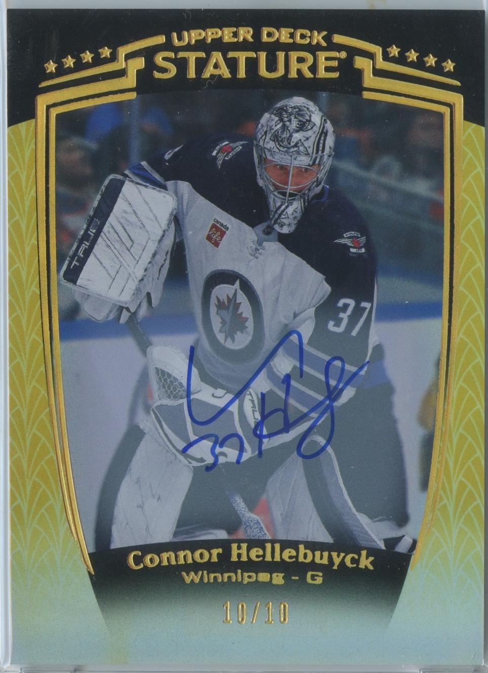 Connor Hellebuyck [Gold Autograph] #3