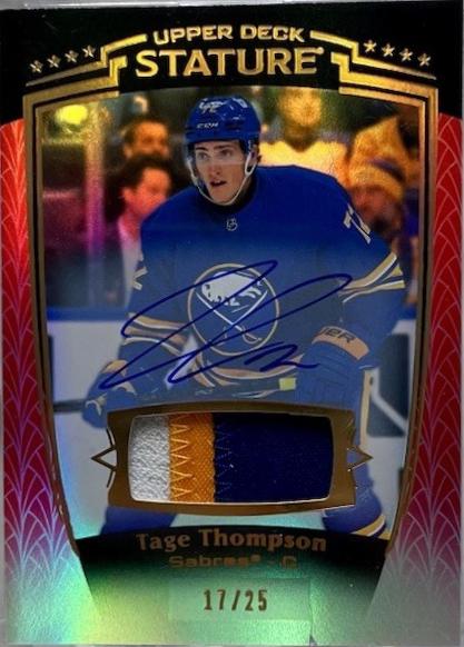 Tage Thompson [Red Autograph Memorabilia] #8