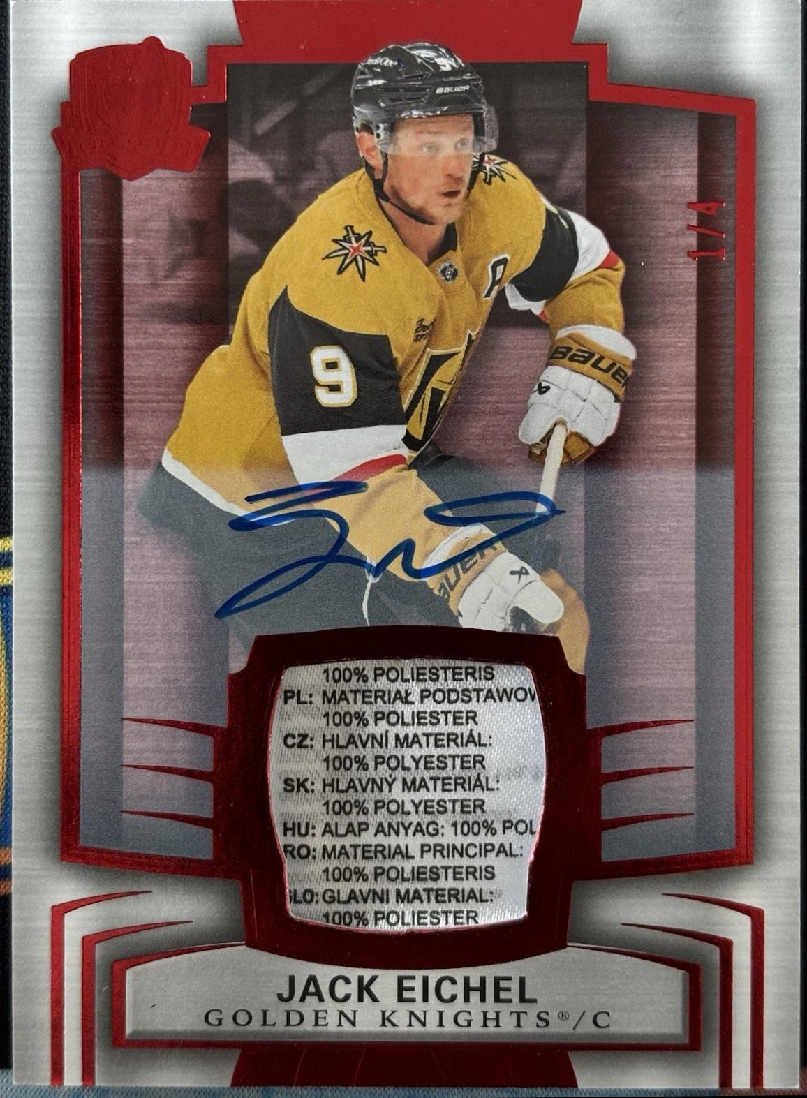 Jack Eichel [Red Tag Gold Foil Autograph Patch] #17