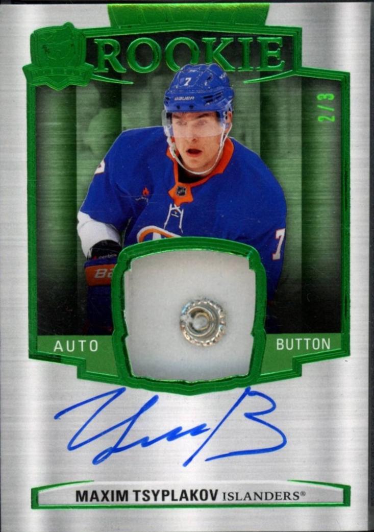Maxim Tsyplakov [Green Foil Button Auto Red Tag] #163