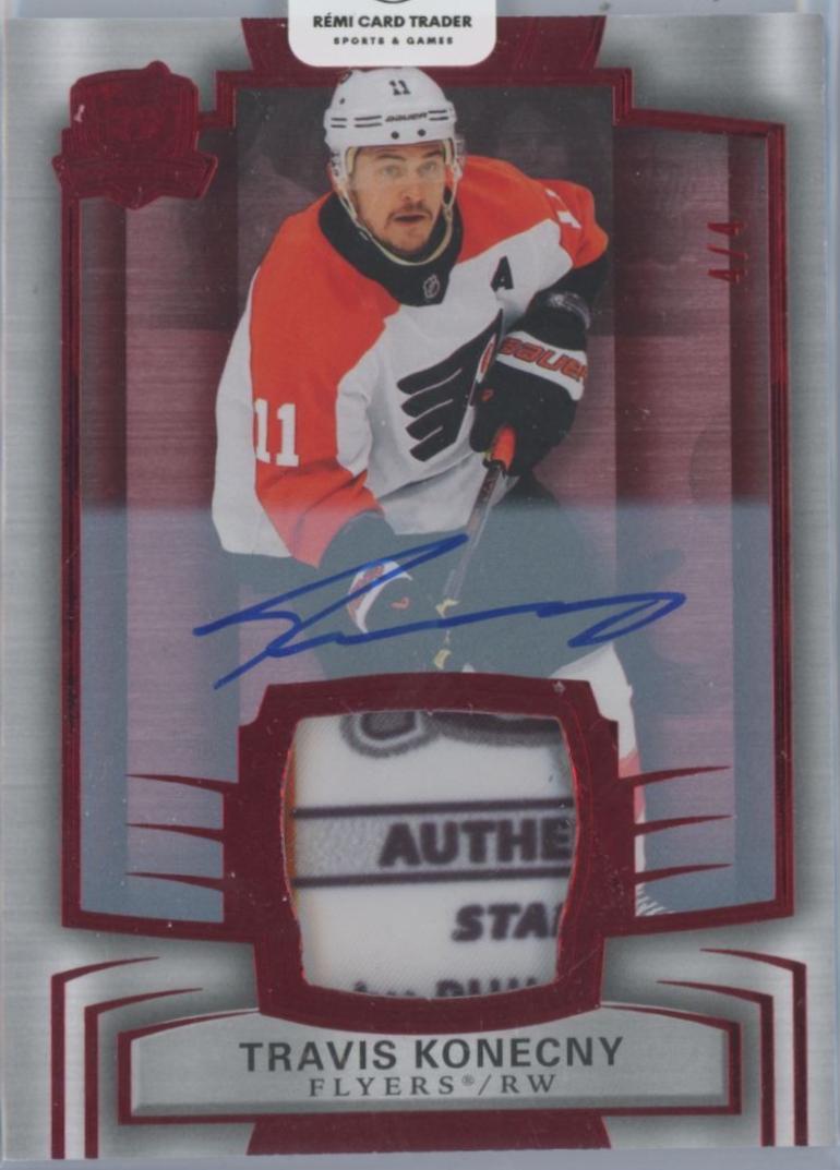 Travis Konecny [Red Tag Gold Foil Autograph Patch] #65