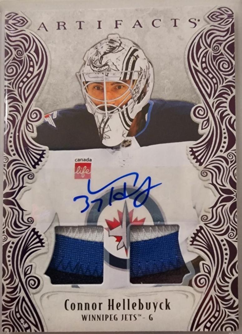 Connor Hellebuyck [Purple Autograph Material] #136