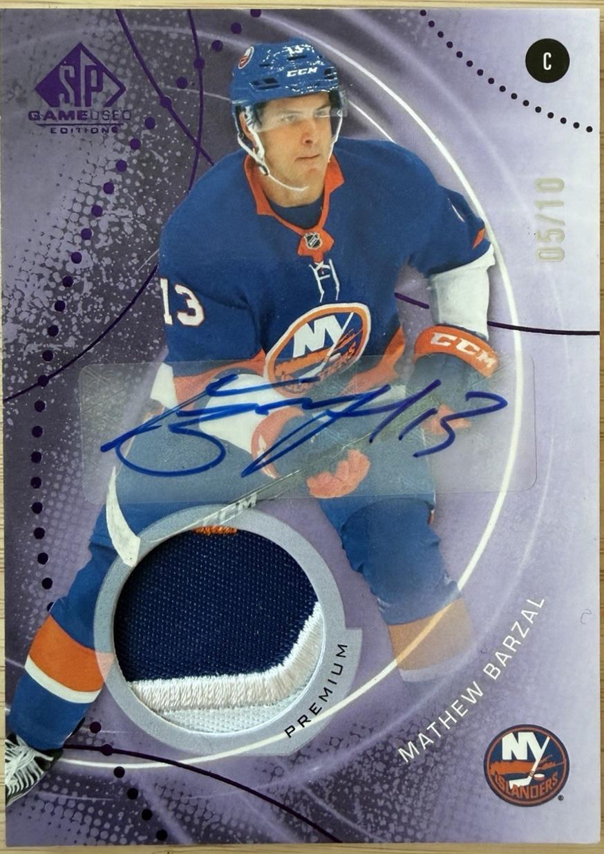 Mathew Barzal [Purple Auto Premium Memorabilia] #89