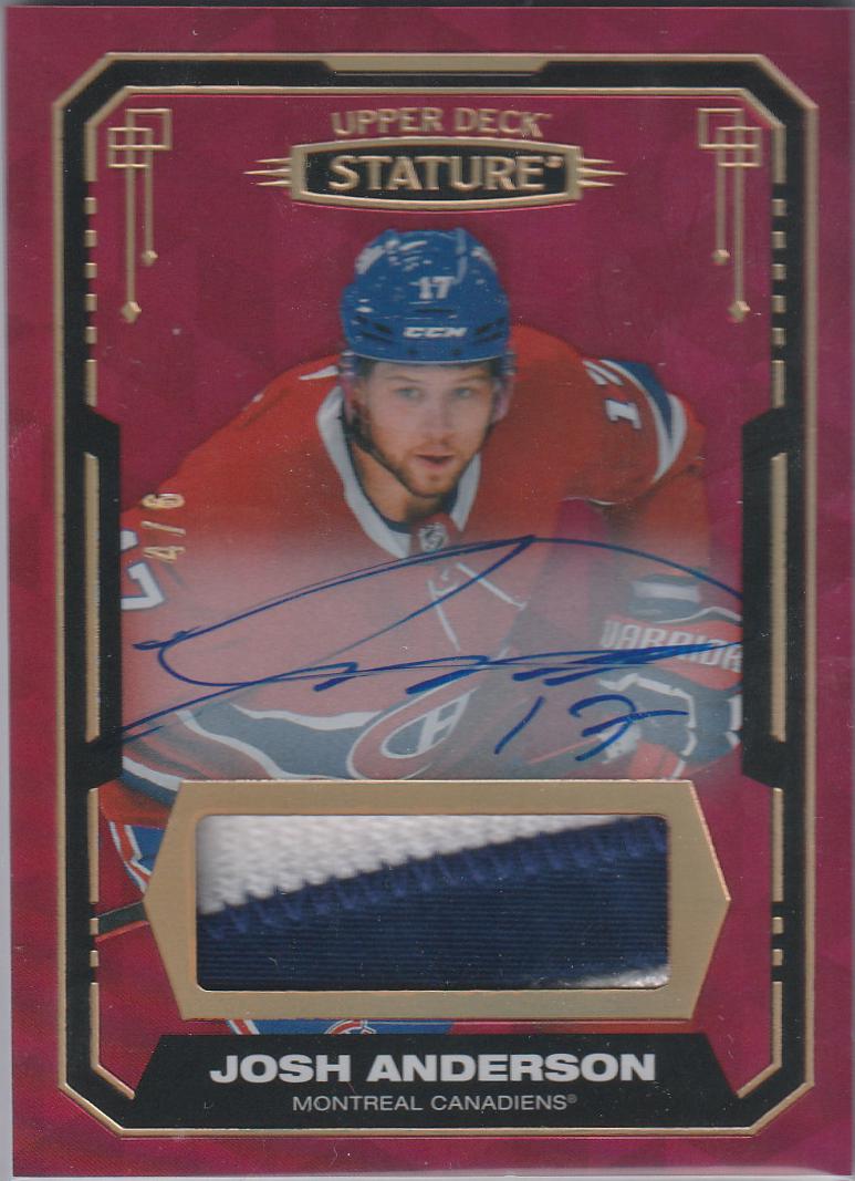 Josh Anderson [Design Variant Autograph Material Red] #75