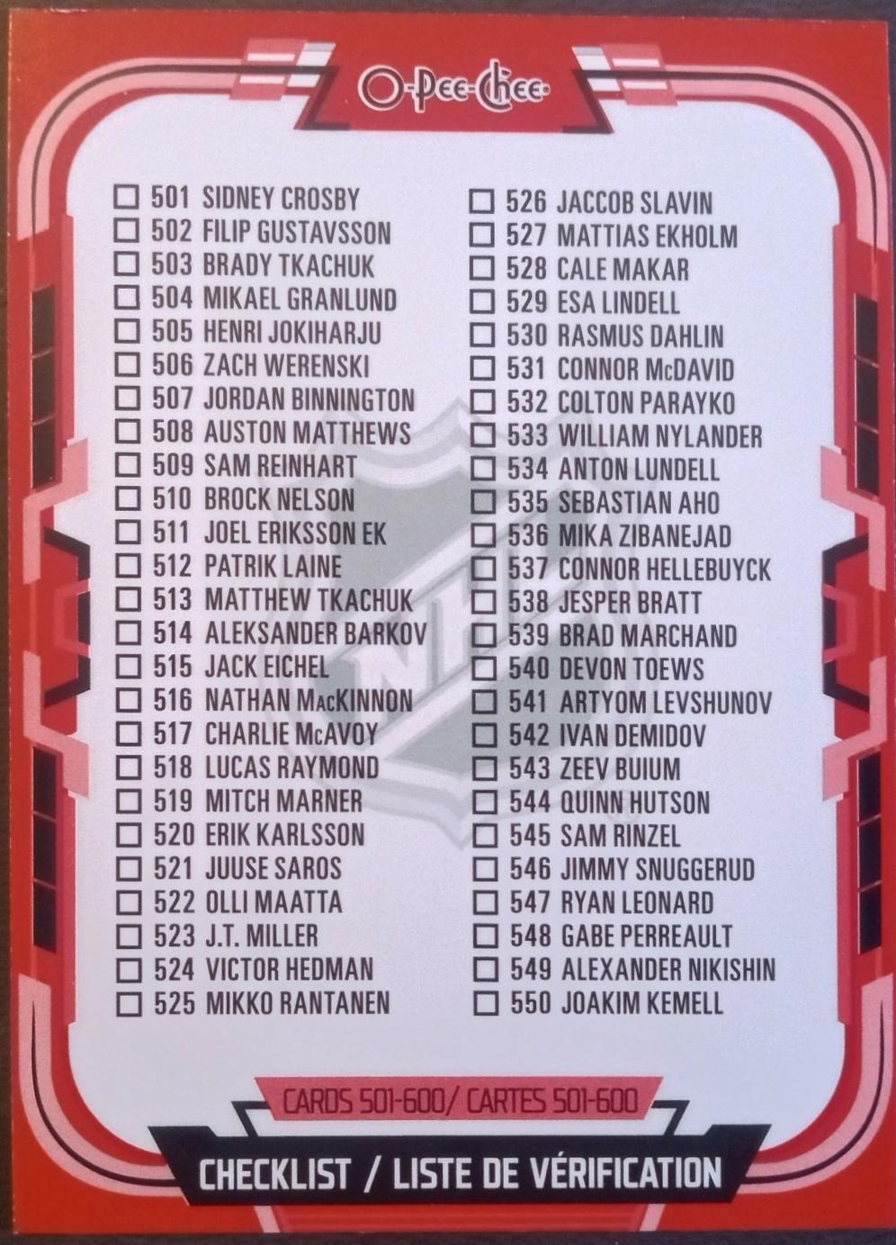 Checklist [Red Border] #600