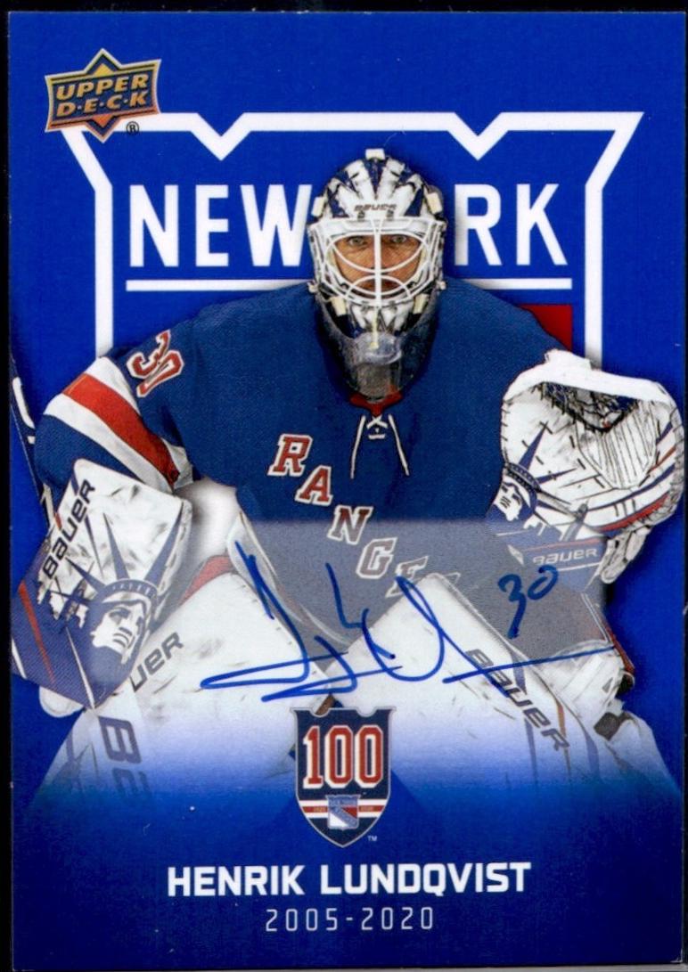 Henrik Lundqvist [Blue Autograph] #65