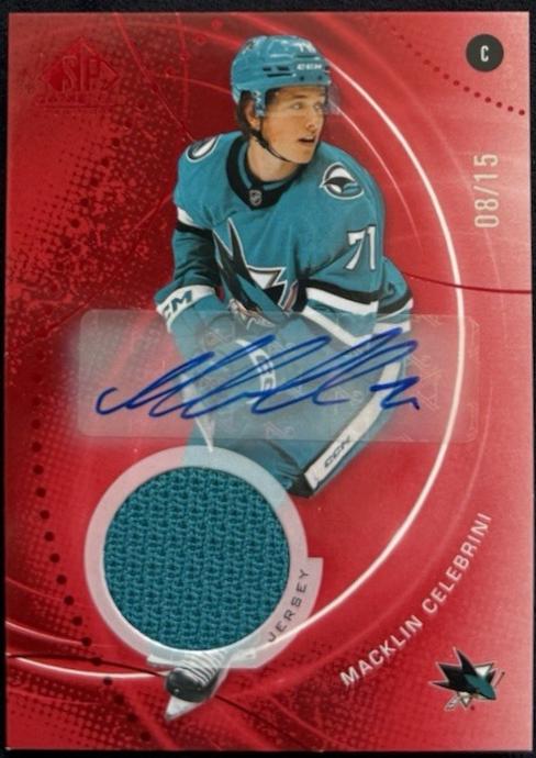 Macklin Celebrini [Red Auto Jersey] #160