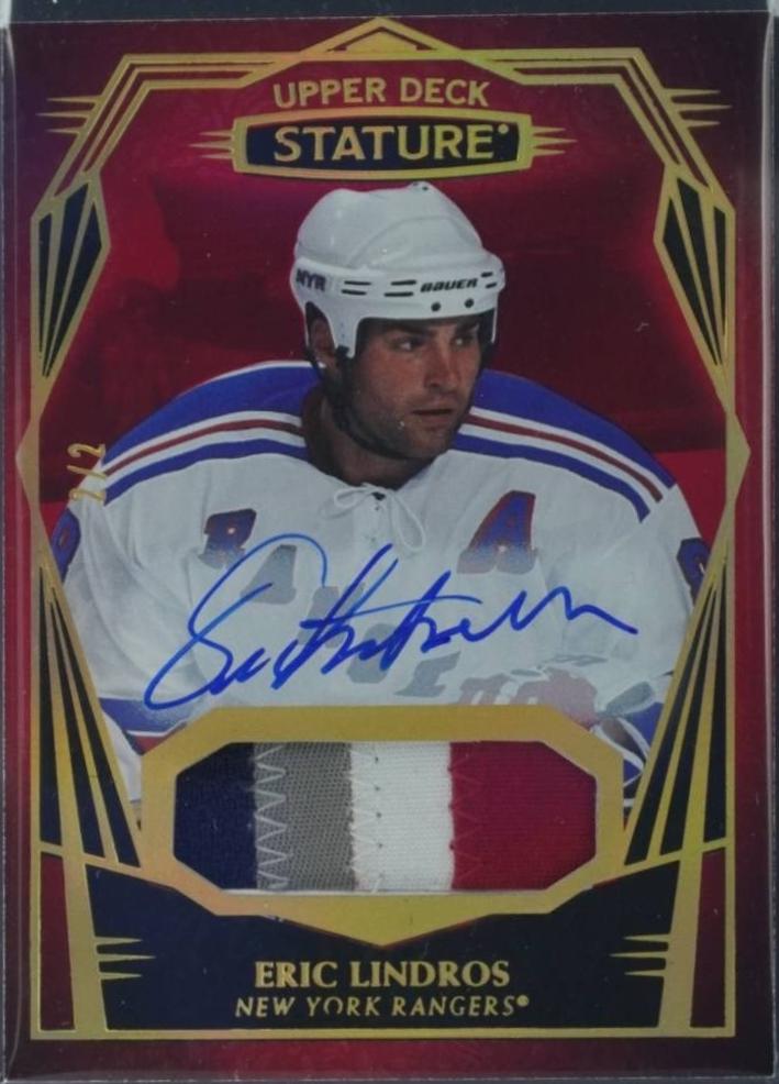 Eric Lindros [Design Photo Variant Autograph Patch Red ] #12
