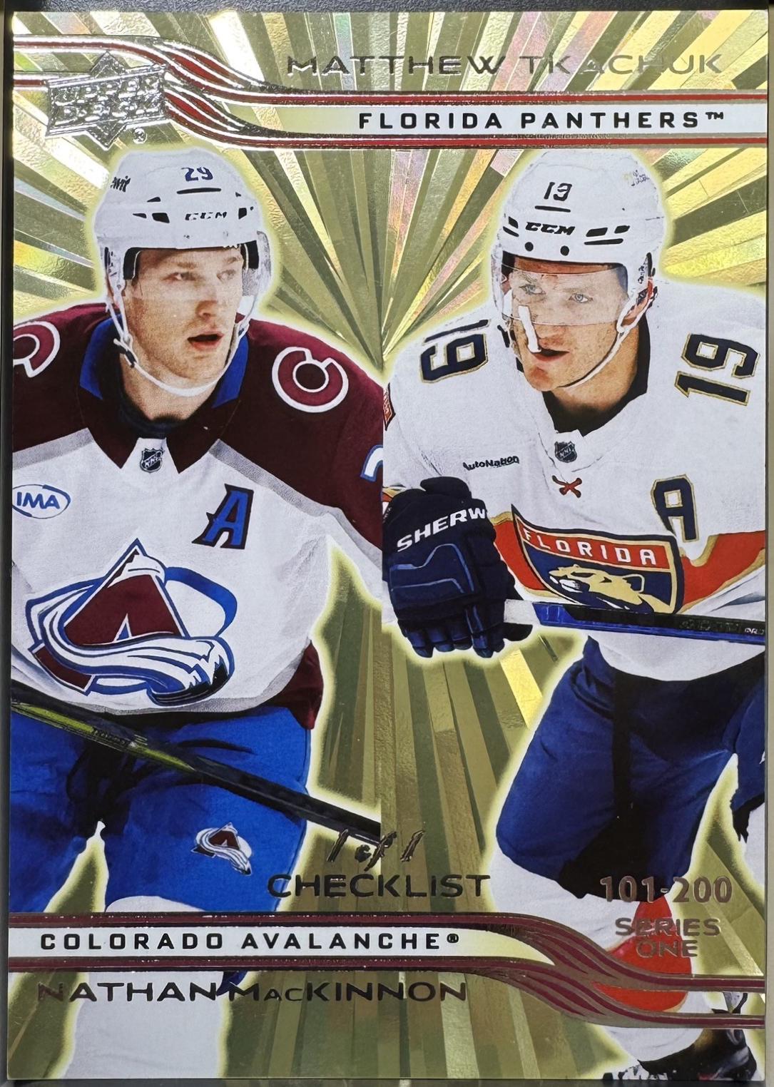 Nathan MacKinnon / Matthew Tkachuk [Outburst Gold] #200