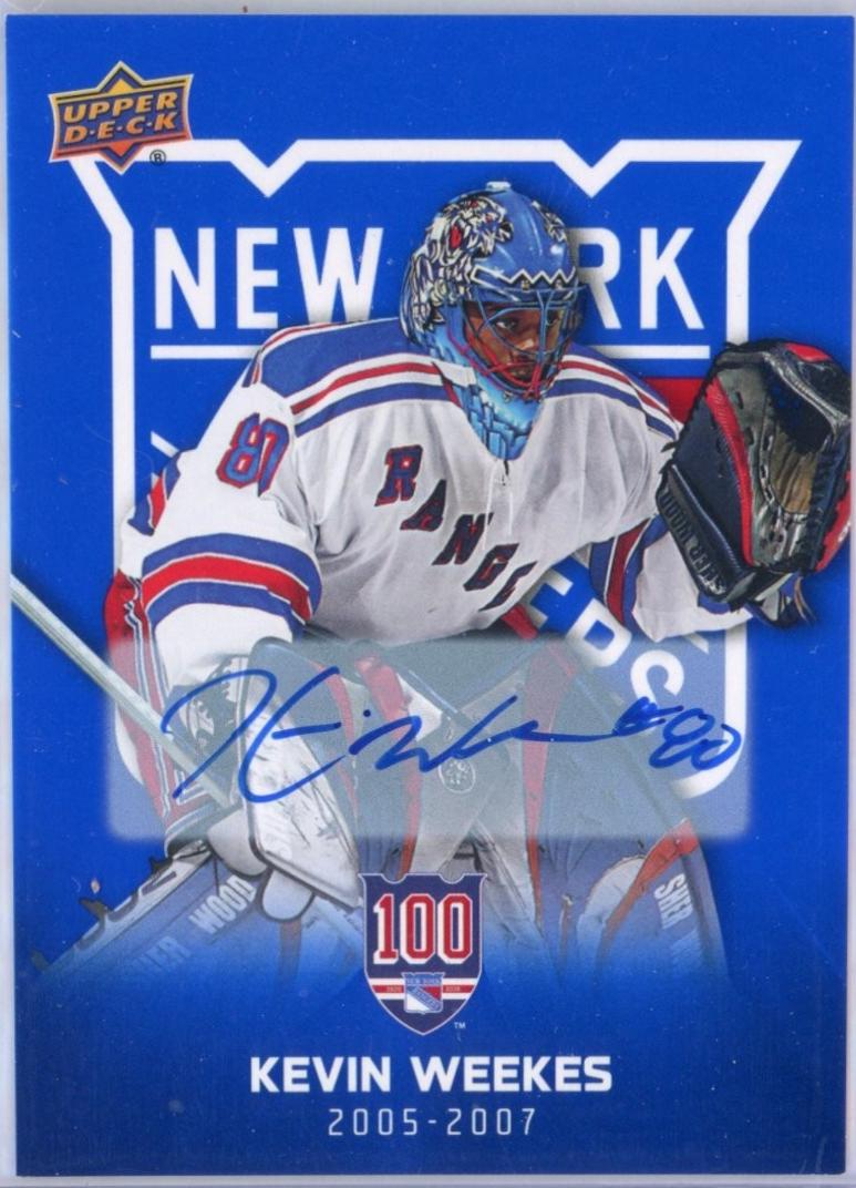 Kevin Weekes [Blue Autograph] #63