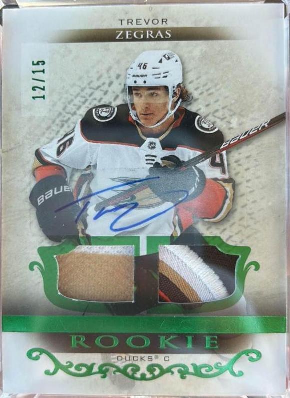 Trevor Zegras [Material Autograph Emerald] #166