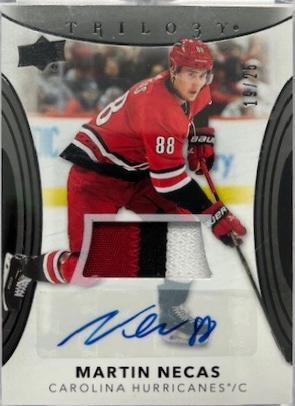 Martin Necas [Black Foil Patch Autograph] #64