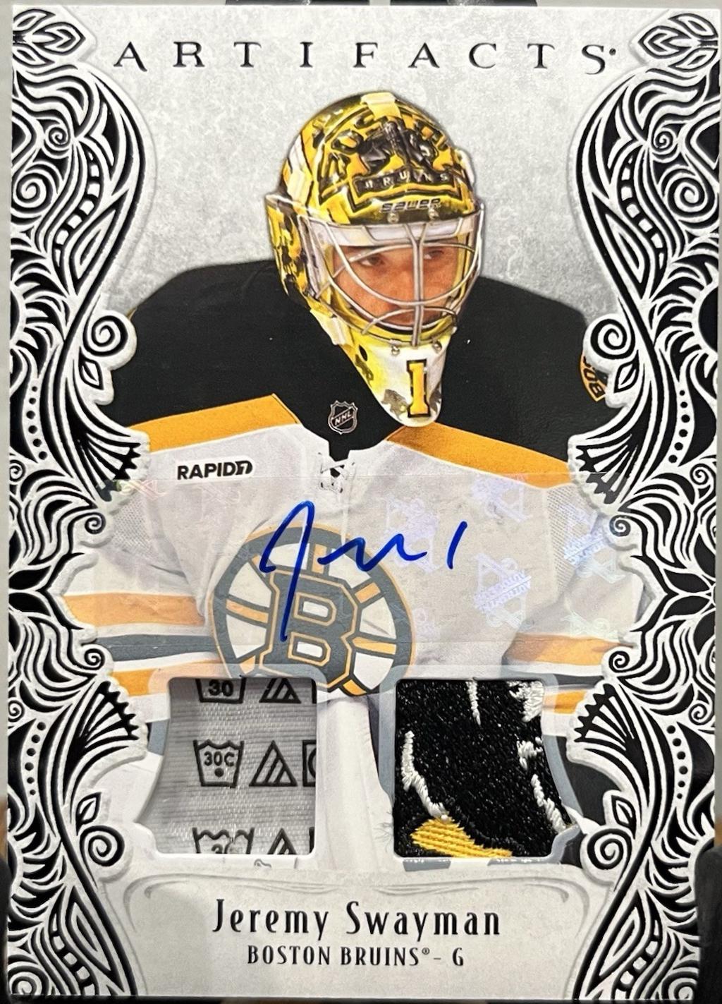 Jeremy Swayman [Black Autograph Material] #138