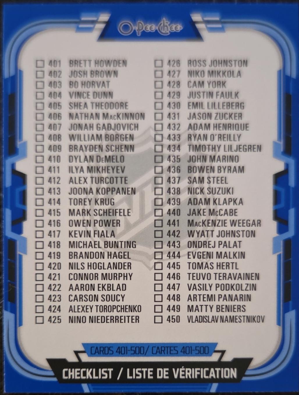 Checklist [Blue Border] #500