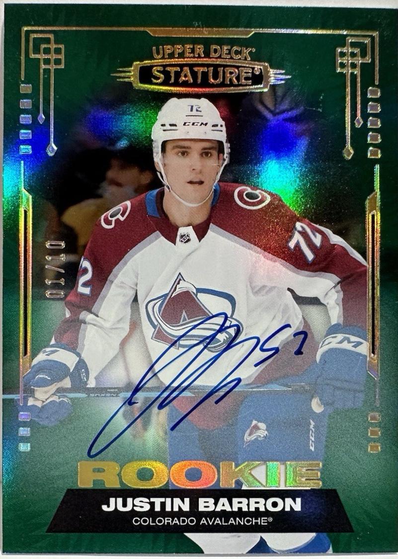 Justin Barron [Photo Variant Autograph Green] #178