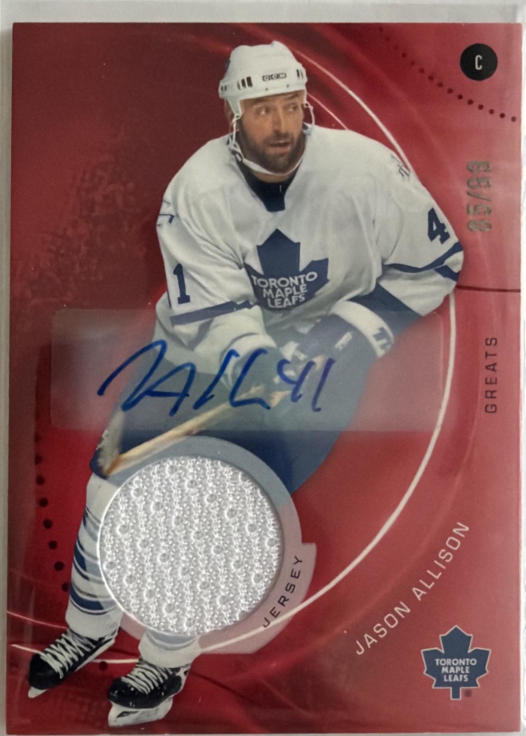 Jason Allison [Purple Auto Premium Memorabilia] #84