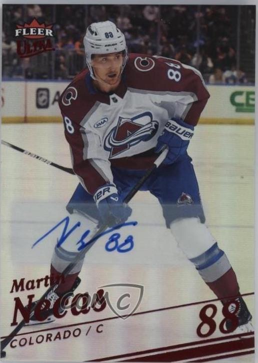 Martin Necas [Red Rainbow Foil Auto] #60