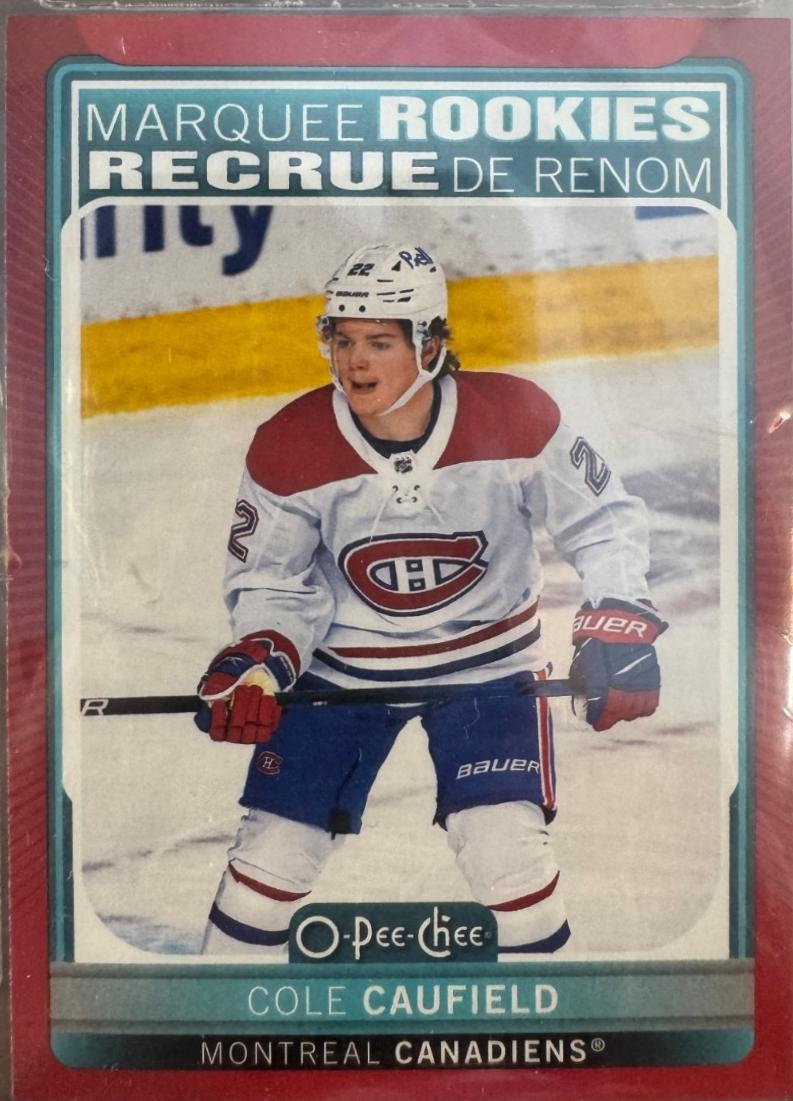 Cole Caufield [Red Border Blank Back] #506