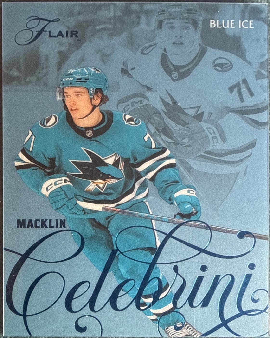 Macklin Celebrini [Image B Blue Ice Variation] #106
