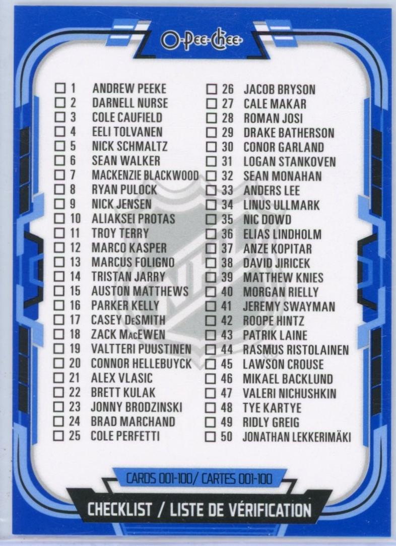 Checklist [Blue Border] #100