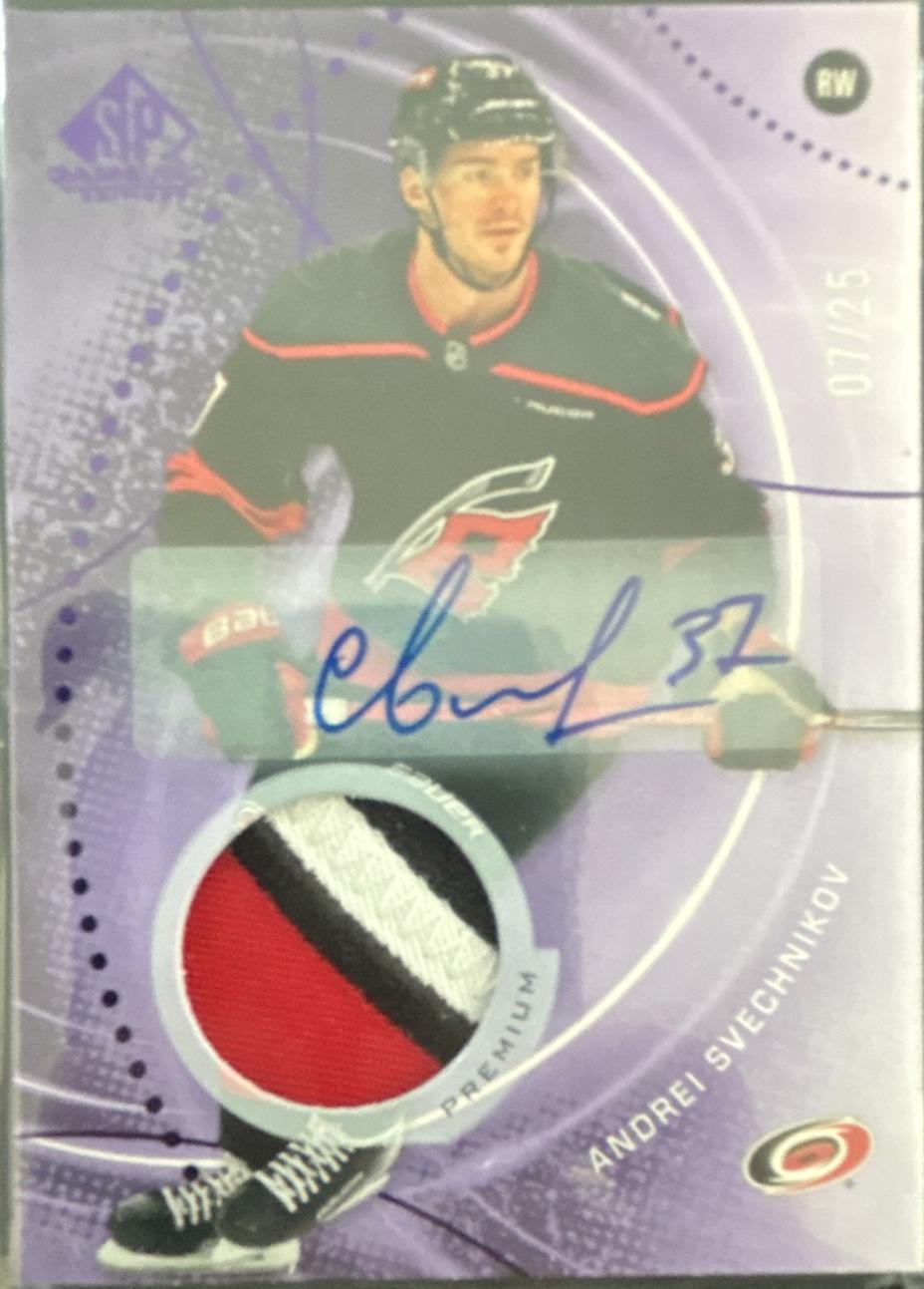 Andrei Svechnikov [Purple Auto Premium Memorabilia] #63