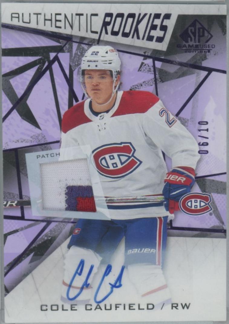 Cole Caufield [Purple Autograph Premium Memorabilia] #150