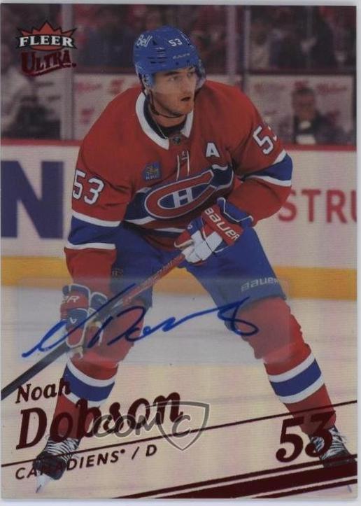 Noah Dobson [Red Rainbow Foil Auto] #79