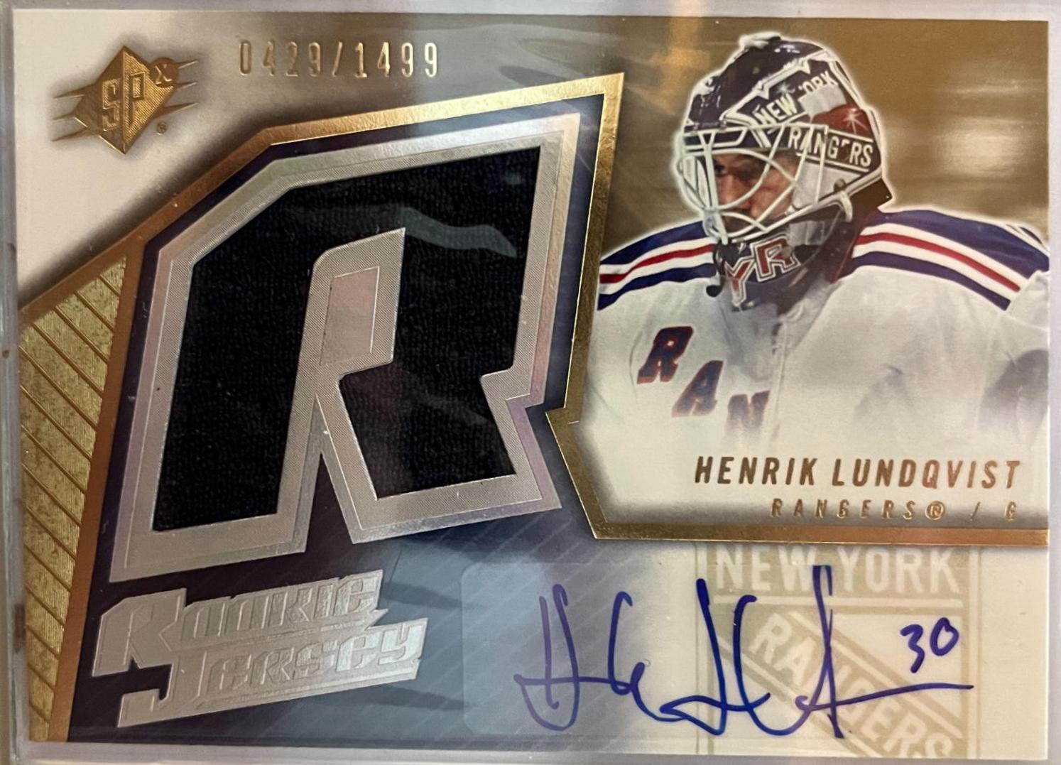 Henrik Lundqvist [Signed Jersey] #173