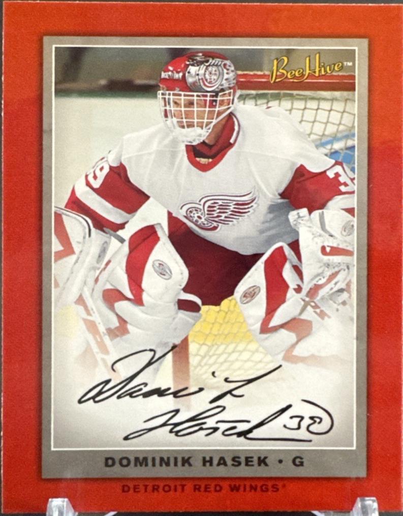 Dominik Hasek [Red Facsimile Signature] #65