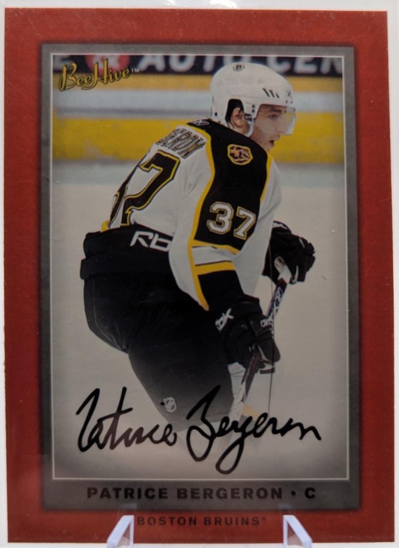 Patrice Bergeron [Red Facsimile Signature] #91