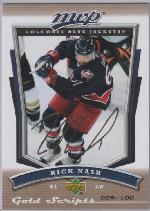 Rick Nash [Gold Script] #22