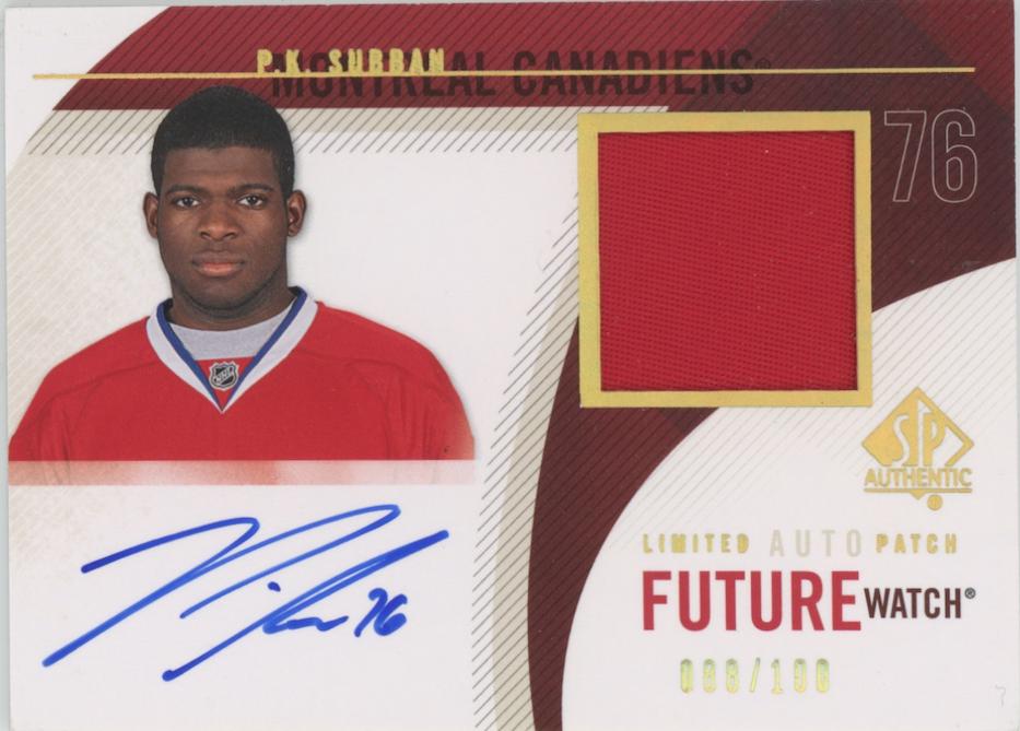P. K. Subban [Autograph Patch Limited] #271