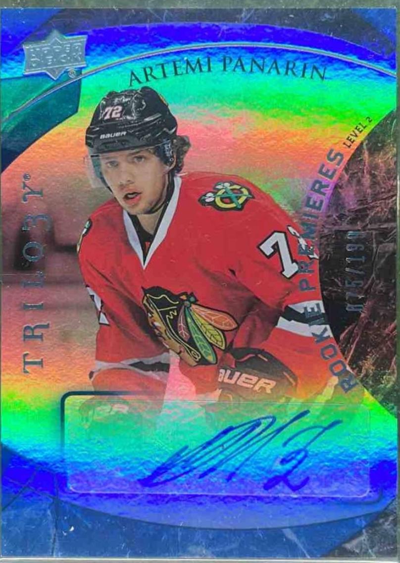 Artemi Panarin [Autograph Rainbow Foil Blue] #148