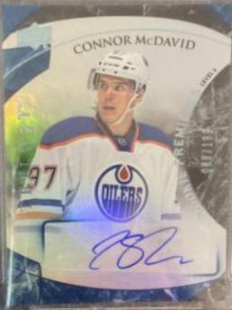 Connor McDavid [Autograph Rainbow Foil Blue] #134