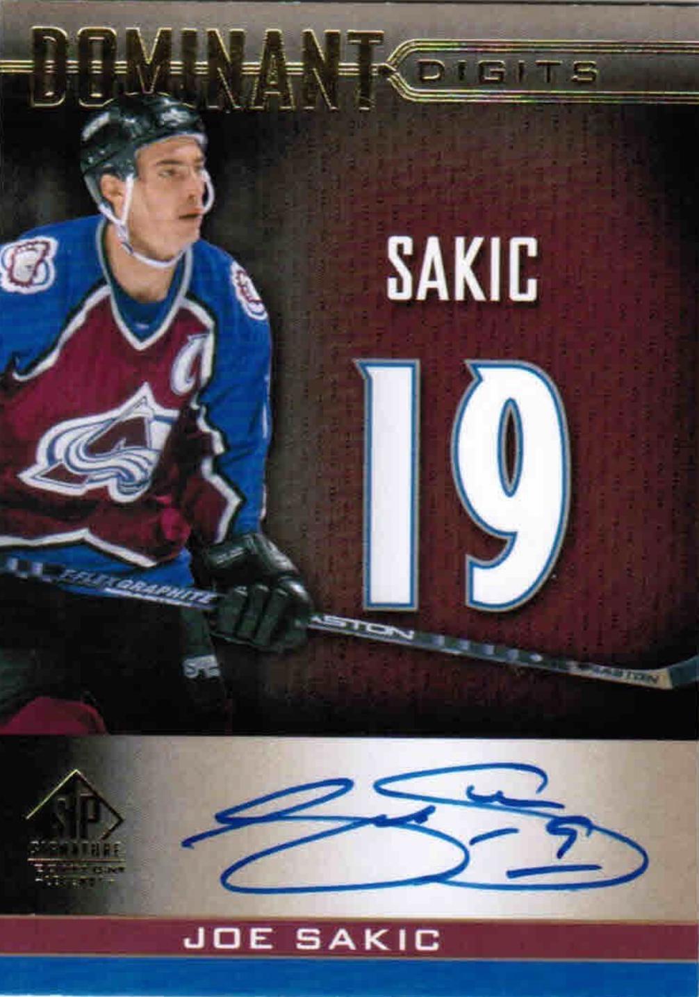 Joe Sakic [Gold Autograph] #DD-16