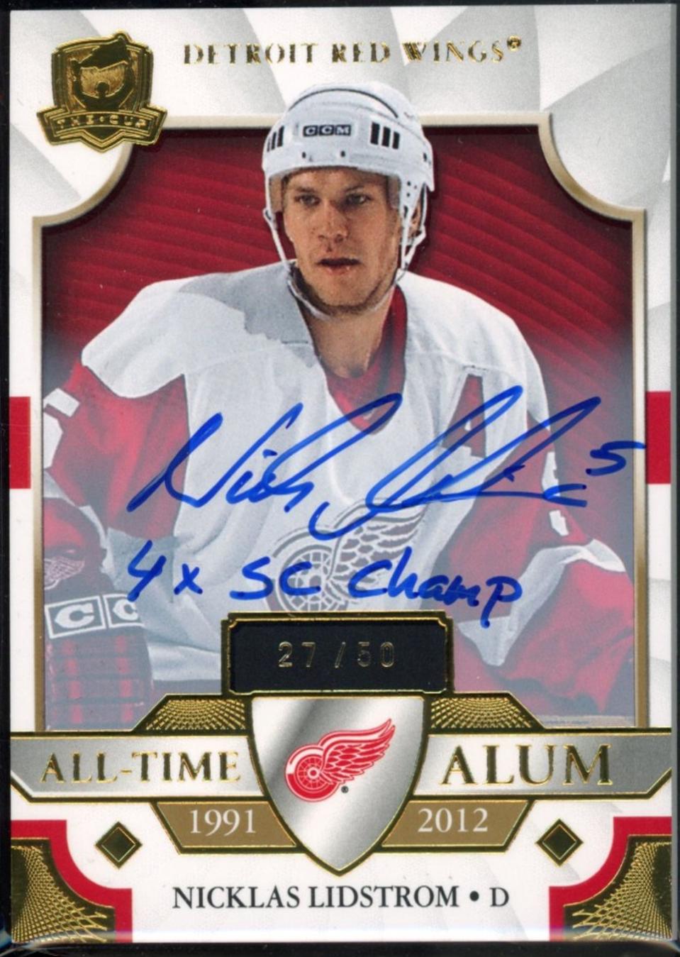 Nicklas Lidstrom [Gold Autograph] #ATA-NL