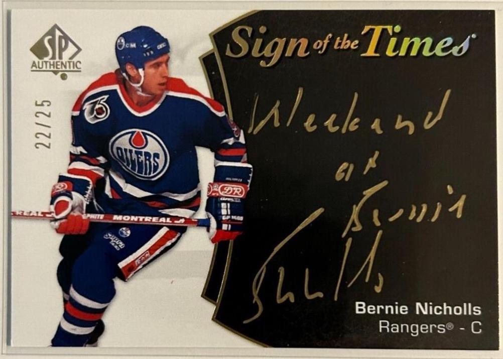 Bernie Nicholls [Black Gold Ink] #SOTT-BN