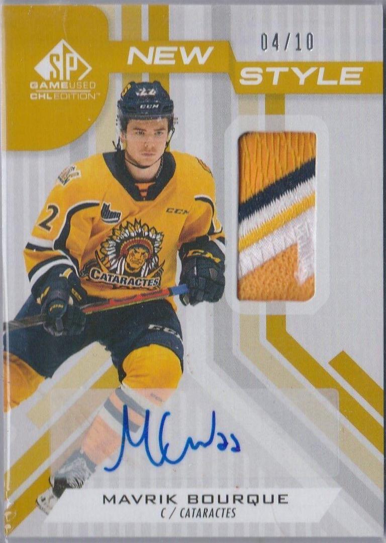 Mavrik Bourque [Gold Autograph Patch] #NS-MB