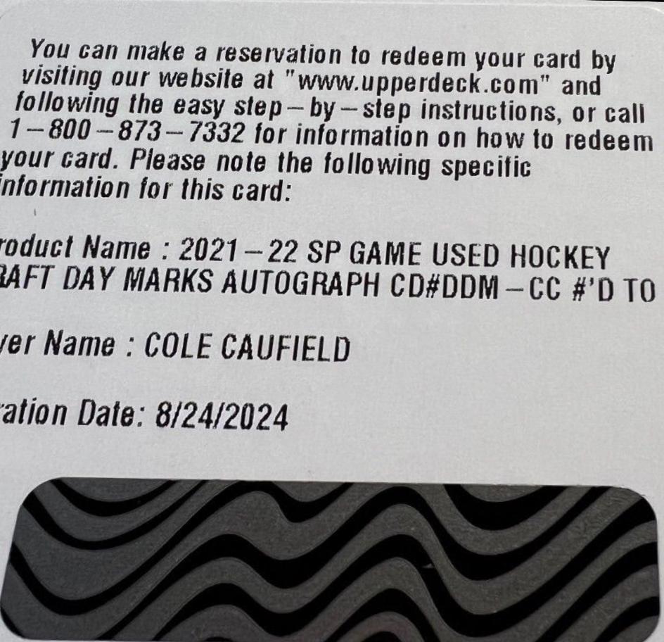 Cole Caufield #DDM-CC
