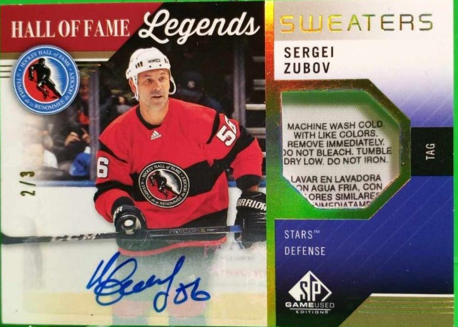 Sergei Zubov [Autograph Tag] #HOF-SZ