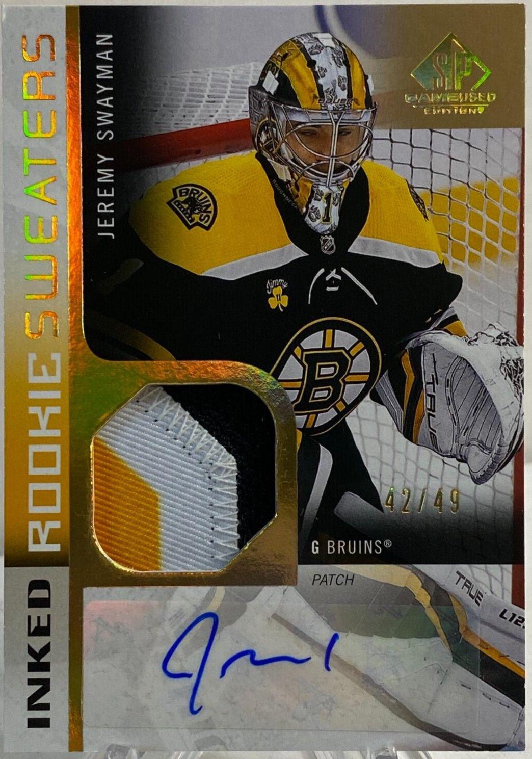 Jeremy Swayman [Inked Patch Autograph] #RS-JS