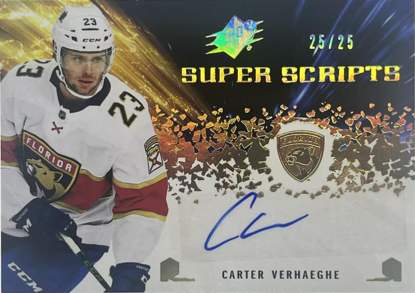 Carter Verhaeghe [Gold] #SS-CV