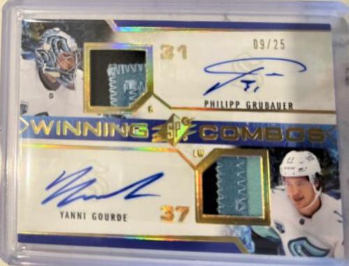 Philipp Grubauer, Yanni Gourde [Autograph Premium] #WC-PGYG